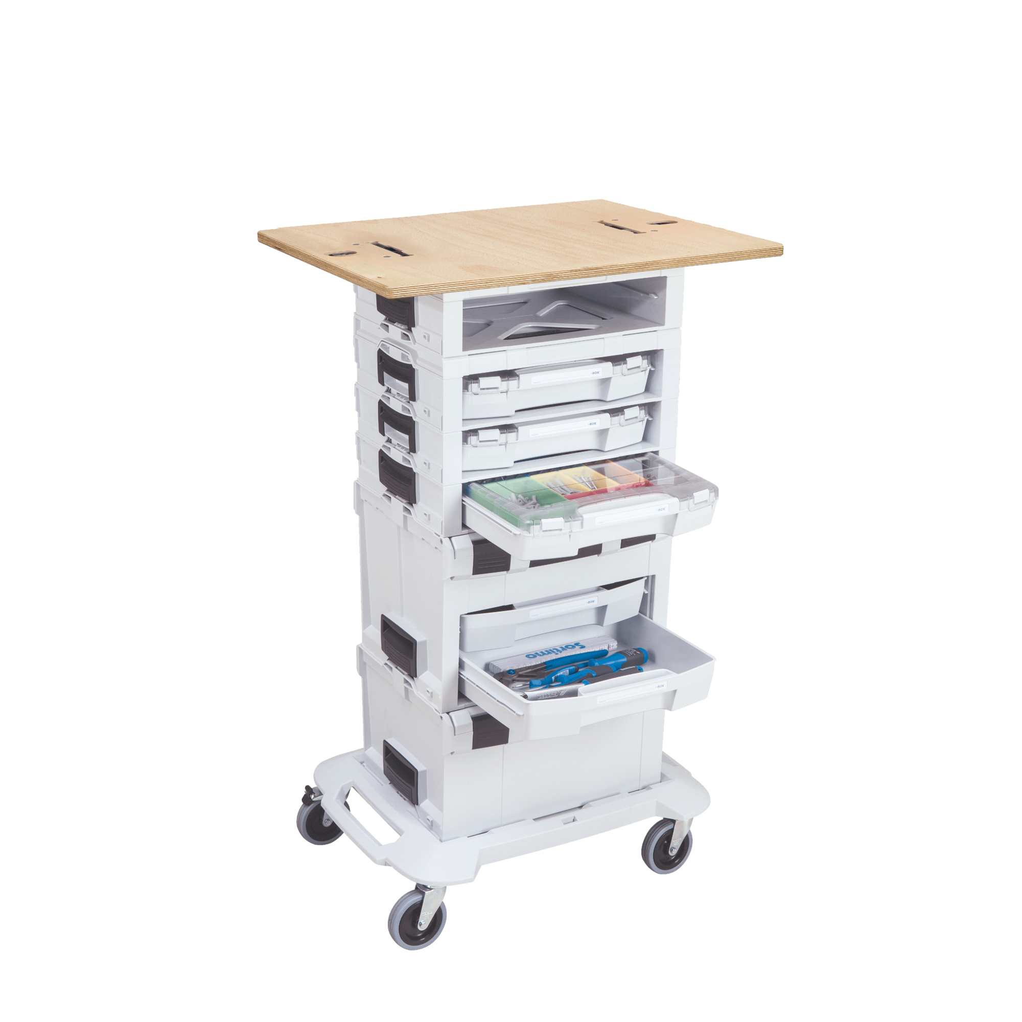L-Boxx Baseline Mobile Worktop — 500mm x 700mm, Multiplex, Model# 1000010163